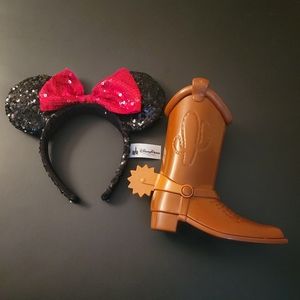 Minnie mouse ears and Bonnie's boot
